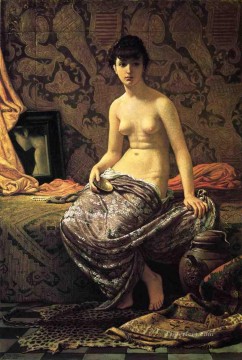  elihu canvas - Roman Model Posing nude Elihu Vedder
